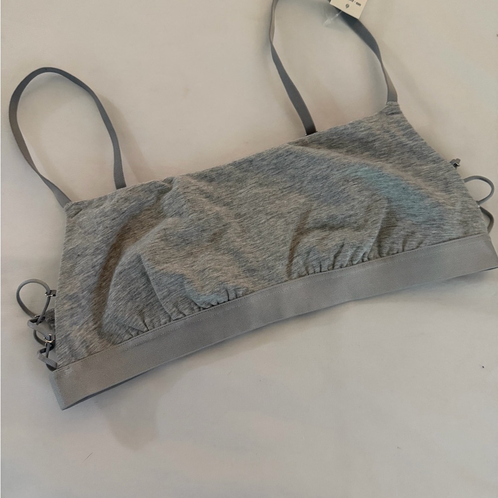 NWT aerie Light Gray Heather Bralette with Adjustable Straps